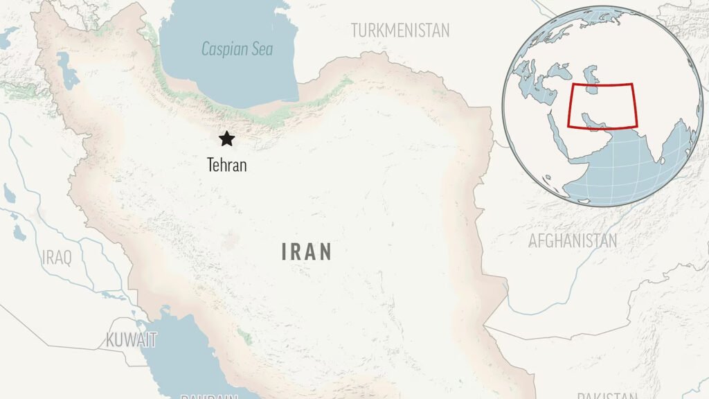 This is a locator map for Iran with its capital, Tehran. (AP Photo)